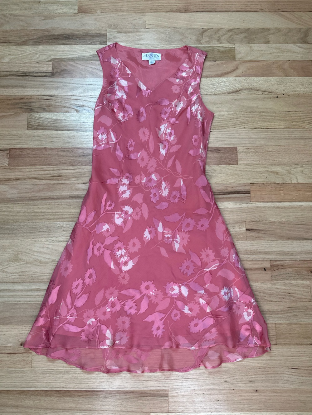 Vintage 90s / Y2K Casual Corner Annex Pink Floral Midi Dress